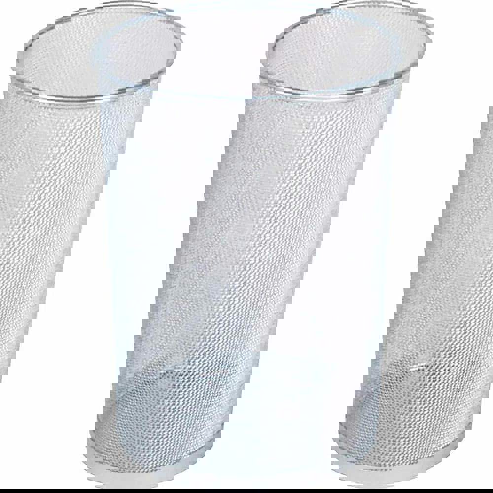 Steel Mesh Wastebasket, 5 gal, Steel Mesh, Silver